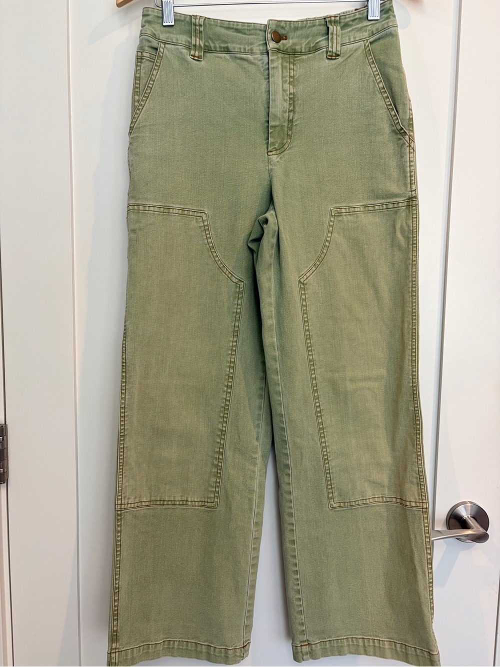 Young Fabulous & Broke YFB Olive Green Wide Leg Carpenter Pants M